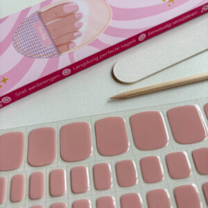 roze gellak pedicure stickers