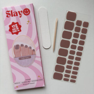Gellak Pedicure - Latte Love latte bruin gellak pedicure stickers