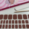 Gellak Pedicure - Latte Love latte bruin gellak pedicure stickers