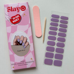 Gellak Stickers Purple Mirror paarse gellak nagels met een spiegel effect