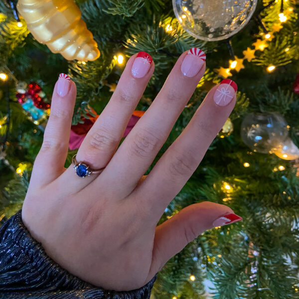Gellak Stickers Christmas Carol kerst gellak nagelstickers met zuurstok en kerstmuts nailart